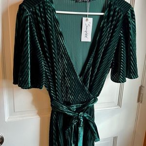 Velvet Wrap Dress